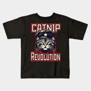 Catnip Revolution: Embrace the Purr-suit of Freedom Kids T-Shirt